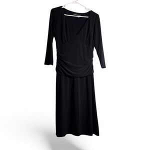 Jones Wear Black Stretchy Half Sleeve Dress